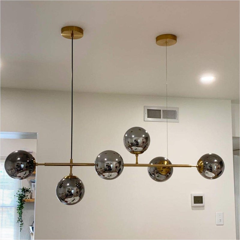 KCO Lighting Replacement Glass Globe Shade,Modern Smoke Gray Lampshade Glass Accessories for Pendant Wall Sconces (Smoke Gray) - Image 5